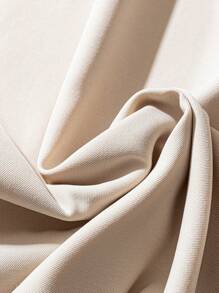 SHEIN Clasi Plus Size Solid Color A-Line Skirt, Fashionable For Summer - Beige - View 3