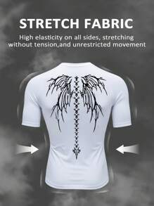 Manfinity Sport Corelite Men's Athletic T-Shirt & Tank Top, Fashionable For Summer Compression Shirt Men - White - View 1