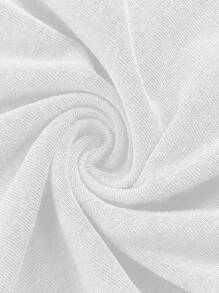 ROMWE Avant 7月4日，复古美式街头风宝贝，美国国旗和口红印花荷叶边女式抹胸上衣 - 白色 - 查看 3