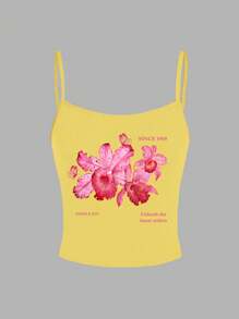 Teen Girls Casual Minimalist Camisole Tank Top, Summer - Multicolor - View 3