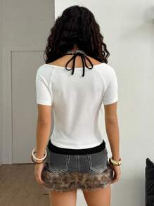 Coolane 女士夏季音乐会街头服饰复古 Y2K 图案白色吊带 T 恤