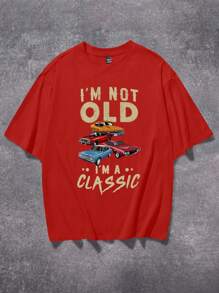 Manfinity Homme Plus Size Men Short Sleeve Crew Neck T-Shirt, Fashion Suitable For Summer - Red - View 2