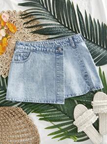 Breezaya Denim Mini Skirt, Fashionable For Summer
