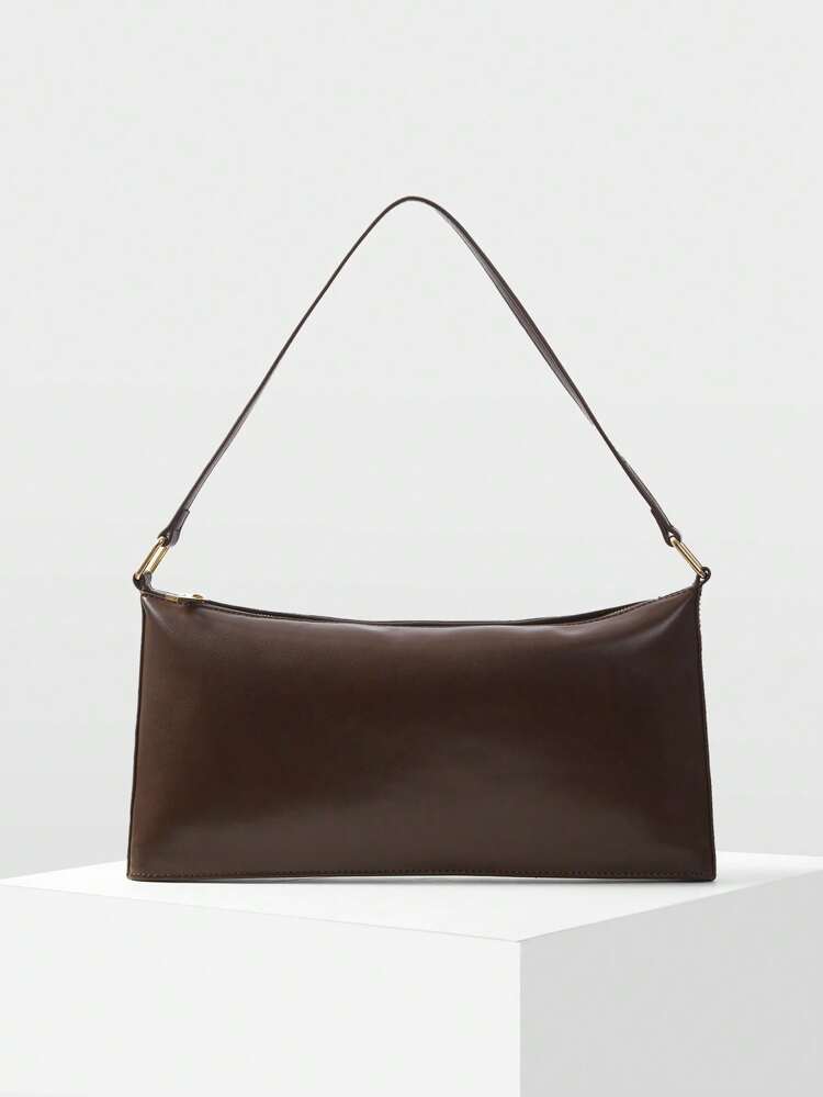 ADJUSTABLE STRAP ZIPPER SHOULDER BAG