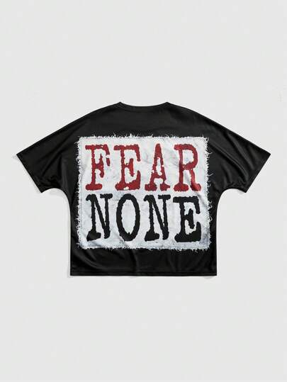 Men's Summer Casual Slogan Print Short Sleeve T-Shirt