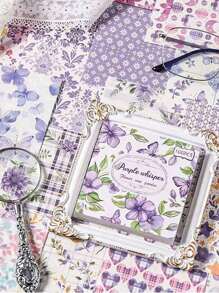 SHEIN 1 Book / 100 Sheets Of Classic Decorative Paper, 6 Styles, 100 Unique Designs, Back To School Supplies, Suitable For Scrapbooking, Journaling, Crafts, Memos And Origami, General Stationery, Makes A Perfect Small Gift