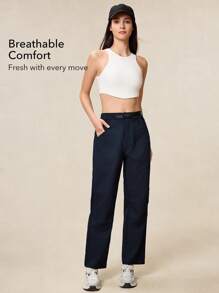 OutZeal Damen Schnell trocknende Outdoor Wander Hose aus Funktionsgewebe, hoher Bund, 7/8 Länge, knöchelfrei, für Wandern