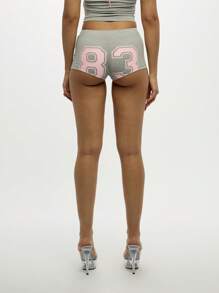 SUMWON WOMEN Mikrofaser-Retro-Boxershorts mit hoher Taille, Kompression, für Training, Laufen, Tanz, Feuchtigkeitsableitend, schnelltrocknend, Aktivbekleidung