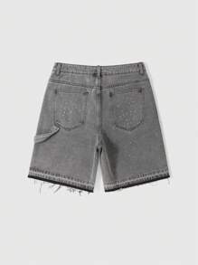 ROMWE MEN Grunge Punk Pantalones vaqueros de moda para hombre, adecuados para el verano