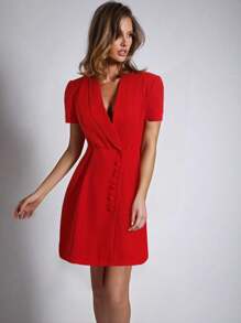 Vestido corto elegante para mujer, primavera/verano