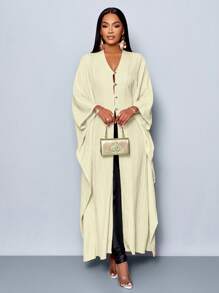 SOLERSUN Women's Loose Solid Color Casual Long Shirt For Summer/Spring - Beige - View 5