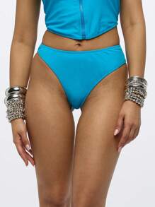 SUMWON WOMEN Zip-Front Tank Bikini Set Two Piece Swimsuit High Neck Sport Swimming Pool Beach Vacation Resort Summer Training Exercise Workout Water Sports - Blue - View 6