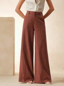 Anewsta Pantaloni versatili e casual moderni di , con effetto lino, adatti per primavera, estate, festival e laurea, per donne