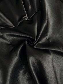 INAWLY Solva Elegant Black Off The Shoulder Mini Dress - Black - View 6
