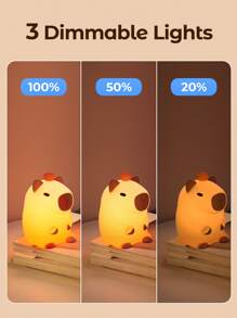 Teckwe 水豚可爱小夜灯氛围装饰灯 - 黃色 - 查看 3