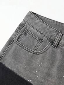 ROMWE MEN Grunge Punk Pantalones vaqueros de moda para hombre, adecuados para el verano