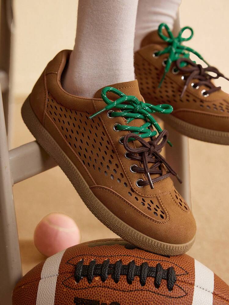 CUCCOO EASI Scarpe casual con platform stile tedesco marroni, nuove sneaker con suola alta per la primavera-autunno 2024 per donne