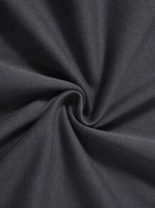 ROMWE MEN Street Life Conjunto de pantalones cortos y camiseta de tirantes con estampado de dibujos animados para hombre - Negro - Ver 5