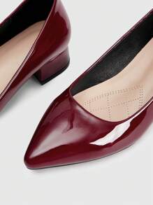 CUCCOO BIZCHIC 百搭基本款高跟鞋 - 酒紅色 - 查看 7