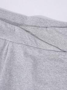 Sparklyn 2 件青少年女孩纯色重叠腰修身短裤，休闲夏季日常健身短裤，可内穿或外穿