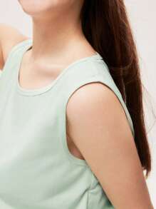 LUVLETTE Wedding Essential Embroidered Long PJ Set Cotton Bridesmaid Airy Women Pajamas Pants With Pockets Lingerie As Outerwear - Green - View 3