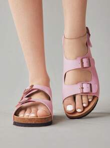 Solecia Women Flat Slip-On Shoes, Minimalist And Practical Multifunctional - Baby Pink - View 1