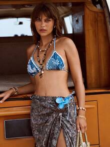 Swim Vcay Women Paisley Print Swimsuit Set, Resort & Beach For Summer Beach Vacation - Multicolor - View 4