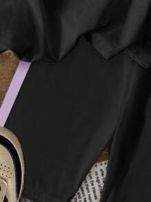 SHEIN Leap Crew 青少年女孩休闲简约短袖T恤和短裤两件套服装，夏季 - 彩色 - 查看 6