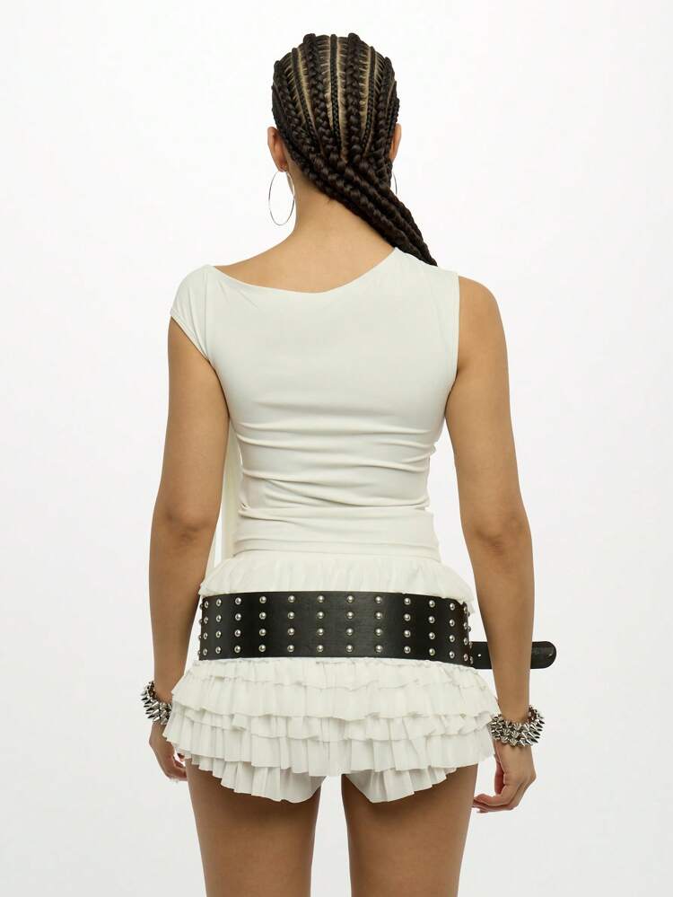 SUMWON WOMEN Statement Asymmetric One Shoulder Tank Top