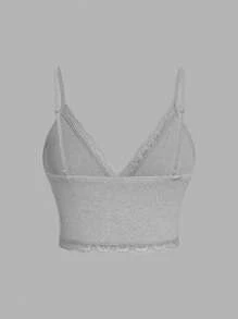 SHEIN EZwear 3件套女士V领蕾丝花边吊带背心，夏季 - 彩色 - 查看 6