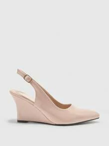 CUCCOO BIZCHIC Giày cao gót đế xuồng mũi nhọn màu hồng quai sau thoải mái, thanh lịch cho nữ - Hồng - Xem 6