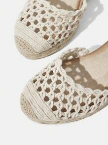 Styleloop Sandalias de cuña y plataforma estilo bohemio con hebilla ajustable para mujer - Albaricoque - Ver 4