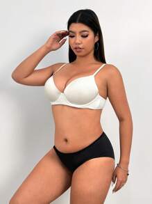 SHEIN EZwear Mono ajustable con escote en V profundo y cremallera delantera para mujer de talla grande