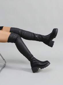 ✩h✩ Our Goth Women's Fashion Over The Knee Boots Comfortable