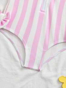Baby Girl Striped One-Piece Swimsuit Baby Girl Clothes Zipper Zipper Baby Girl Clothes Spring Fall 18 25 63 77 Spring Clothes For Infants Girls Spring Baby Girl Clothes Baby Girl Clothes Spring - Multicolor - View 5