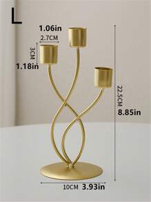 1 pieza Candelabro de estilo nórdico de lujo, decoración del hogar, accesorio para cena de velas con estilo vintage, decoración minimalista de mesa para Día de San Valentín, boda de San Valentín, cumpleaños