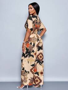 SOLERSUN Monos de mujer para verano con mangas tipo murciélago y estampado de cadena