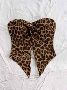 Soleia 休闲简约豹纹女式上衣，适合夏季 - 彩色 - 查看 3