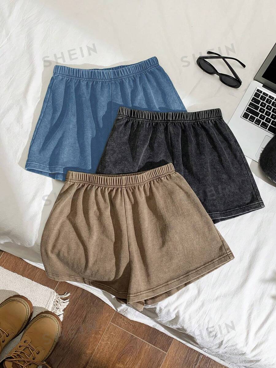 Comfortcana Pantalones cortos casuales de talla grande para mujer con cintura elástica y estampado de flores de nieve, verano