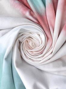 SHEIN VCAY Plus Size Tie-Dye Print Casual Vacation Dress