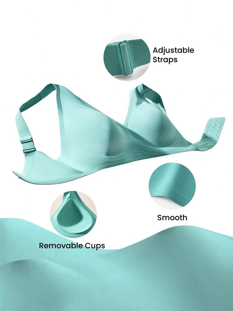 Plus Dream Curve 2ndSkin Wireless Seamless Plunge Lounge Bra