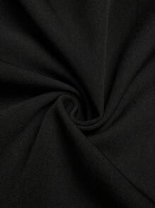 SHEIN Clasi Plus Size Vrouwen Zijknoop Versierd Elegante Pak Broek