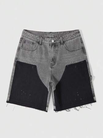 Grunge Punk Jeans di moda da uomo in denim, adatti per l'estate