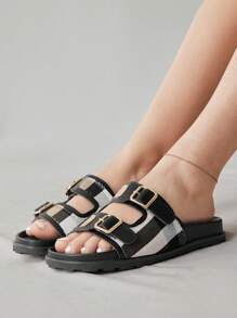 Solecia Nuevas sandalias planas de verano para mujer, de moda y versátiles
