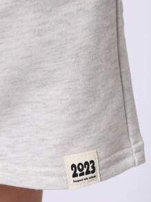 SUMWON Classic Varsity Style Raglan T-Shirt Set Youth Athletic Two-Piece Summer Casual Outfit With Oakland Text Print Coordinates
