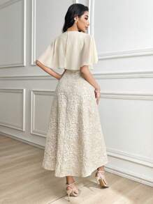 Modelyn Vestito elegante e romantico a tubino in jacquard di lunghezza media, adatto per uso casual quotidiano