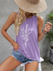 SHEIN Clasi 夏季休闲花卉印花女式背心