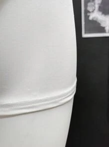 EgrlEra 2pcs Women's Lace Sheer Floral Trim Blouse + Mini Skirt Set - White - View 8