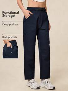 OutZeal Damen Schnell trocknende Outdoor Wander Hose aus Funktionsgewebe, hoher Bund, 7/8 Länge, knöchelfrei, für Wandern