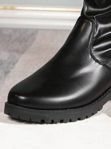 ROMWE Goth Plain Women's Over-The-Knee Boots Fall For Christmas And New Year Holiday Valentines Spring Shoes